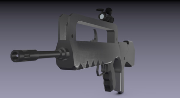 medium famas assault rifle 3ds - Famas Rifle by TotexArtz
